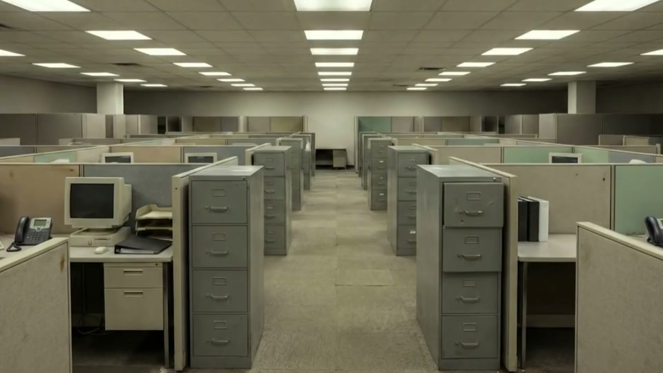 AI music video — empty office floor