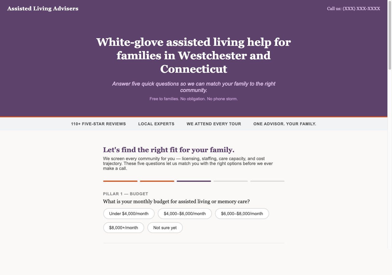 Assisted Living Advisers — go-to-market system