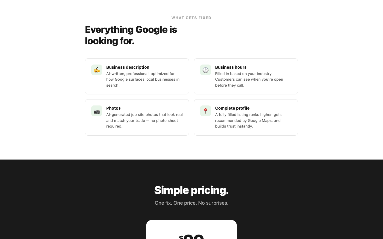 TUNEUP — everything Google is looking for
